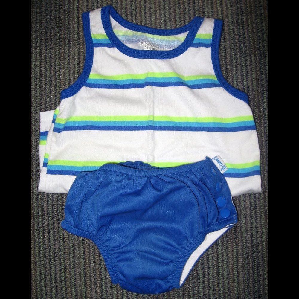 BOYS - 12 Month Swim Diaper and 2T Tank Top